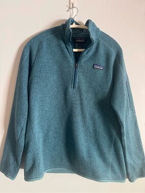 Patagonia Women’s Teal Quarter-Zip Fleece Pullover